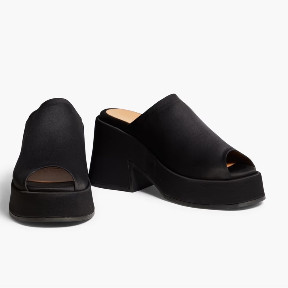 GANNI Satin platform mules size 37